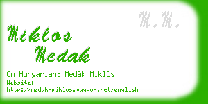 miklos medak business card